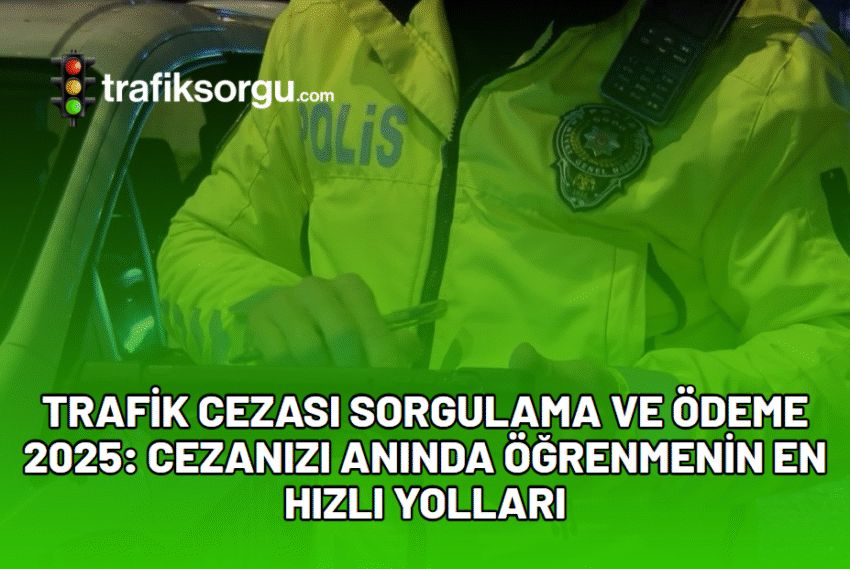 Trafik Cezası Sorgulama ve Ödeme 2025: Cezanızı Anında Öğrenmenin En Hızlı Yolları